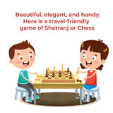 Handcrafted Foldable Magnetic Chess Board Set | Wooden Satranj 7 inches | 6 Years +