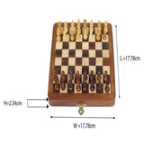 Handcrafted Foldable Magnetic Chess Board Set | Wooden Satranj 7 inches | 6 Years +