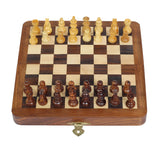 Handcrafted Foldable Magnetic Chess Board Set | Wooden Satranj 12 inches | 6 Years +
