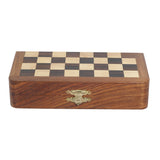 Handcrafted Foldable Magnetic Chess Board Set | Wooden Satranj 12 inches | 6 Years +