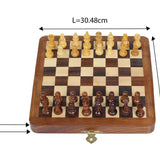Handcrafted Foldable Magnetic Chess Board Set | Wooden Satranj 12 inches | 6 Years +