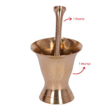 Miniature Mortar & Pestle | Brass Khalbatta | Collectible Pretend Play Set