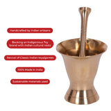 Miniature Mortar & Pestle | Brass Khalbatta | Collectible Pretend Play Set
