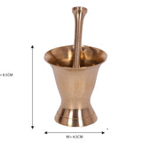 Miniature Mortar & Pestle | Brass Khalbatta | Collectible Pretend Play Set
