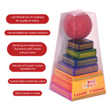 Lagori Game Set | Wooden Seven Stones | 8 Years +