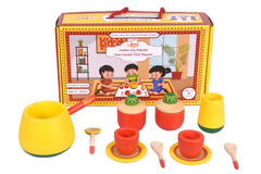 Wooden Indian Tea Kitchen set for Kids / Desi Garam Chai Playset