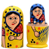 (Pack of 5) Russian Dolls | Handpainted Tin Nesting Dolls | Collectible