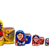 (Pack of 5) Russian Dolls | Handpainted Tin Nesting Dolls | Collectible