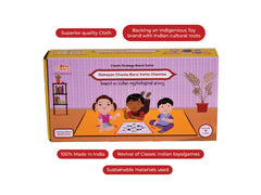 Ramayan Chauka Bara/ Ashta Chamma, Classic Strategy Board Game with Canvas Fabric Board, Based on Indian Mythological Story