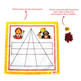 Maa Kali Goats & Tigers/Bagh Bakri | Board Game with Canvas Fabric Board | Based on Indian Mythological Story