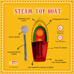 Premium Putt Putt Nav/Tin Steam Toy  Boat / Pop Pop Steam toy Boat