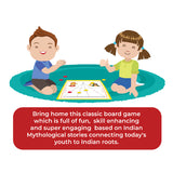 Maa Kali Goats & Tigers/Bagh Bakri | Board Game with Canvas Fabric Board | Based on Indian Mythological Story