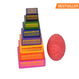 Lagori Game Set | Wooden Seven Stones | 8 Years +